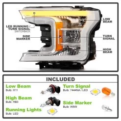 Spyder 2018-2020 Ford F150 LED Tube Switchback Signal Headlights - Chrome Housing 12 Spyder 2018-2020 Ford F150 LED Tube Switchback Signal Headlights - Chrome Housing -Professional Auto Parts Store 2018 2020 ford f150 led tube switchback signal headlights chrome housing 78