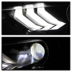 2018-2020 Ford Mustang Factory LED Projector W/ DRL Tube Headlights - Black -Professional Auto Parts Store 2018 2020 ford mustang factory led projector w drl tube headlights black 65