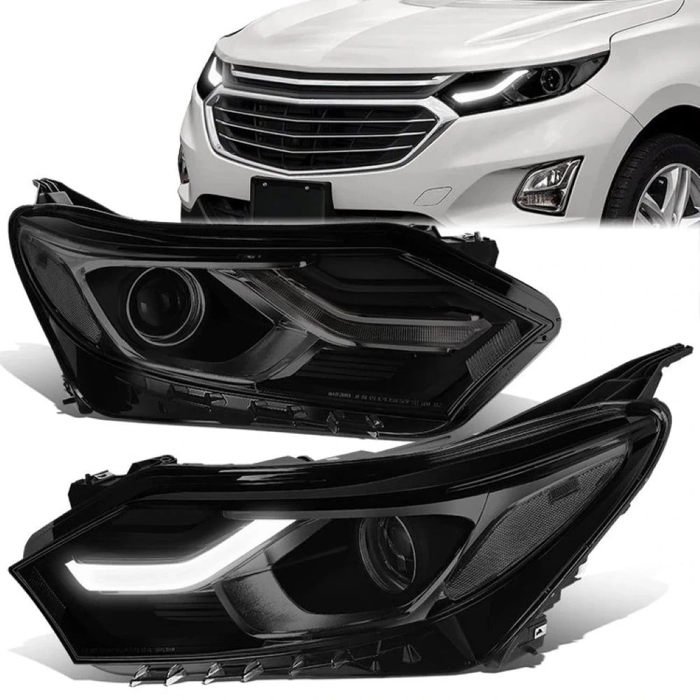 2018-2021 Chevy Equinox LED DRL Projector Headlights - Smoked Housing Clear Corner 3 2018-2021 Chevy Equinox LED DRL Projector Headlights - Smoked Housing Clear Corner