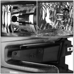 DNA 2019-2022 Chevy Silverado 1500 [Halogen Model] Projector Headlights - Black / Clear -Professional Auto Parts Store 2019 2020 chevy silverado 1500 halogen model projector headlights black clear 87