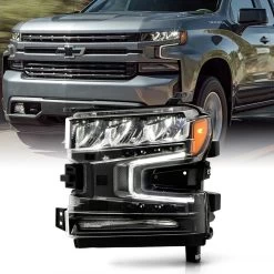 2019-2021 Chevy Silverado 1500 W/ Halogen Signal LED Headlight Headlamp - Driver -Professional Auto Parts Store 2019 2021 chevy silverado 1500 w halogen signal led headlight headlamp driver 107