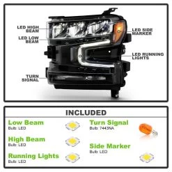 2019-2021 Chevy Silverado 1500 W/ Halogen Signal LED Headlight Headlamp - Driver -Professional Auto Parts Store 2019 2021 chevy silverado 1500 w halogen signal led headlight headlamp driver 86