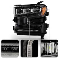 2019-2021 Chevy Silverado 1500 W/ Halogen Signal LED Headlight Headlamp - Driver -Professional Auto Parts Store 2019 2021 chevy silverado 1500 w halogen signal led headlight headlamp driver 92