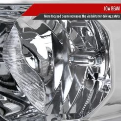 2019-2022 Dodge Ram 1500 Halogen Reflector Headlights W/ LED DRL Strip - Chrome Housing -Professional Auto Parts Store 2019 2021 dodge ram 1500 halogen reflector headlights w led drl strip chrome housing 93