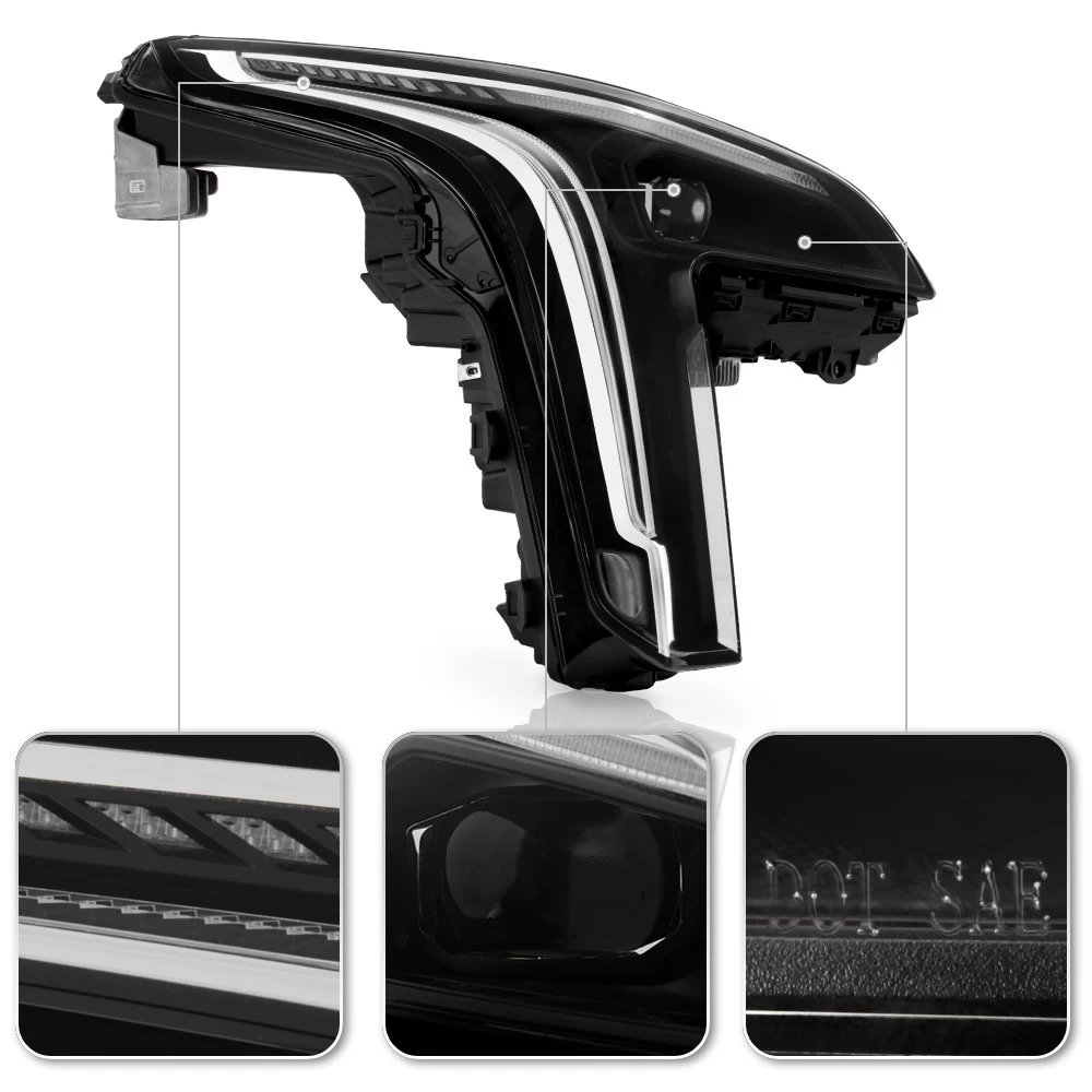 Spyder 2019-2022 Cadillac XT4 Full LED DRL W/Cornering Lamp Projector Headlight - Set 6 Spyder 2019-2022 Cadillac XT4 Full LED DRL W/Cornering Lamp Projector Headlight - Set - Image 4