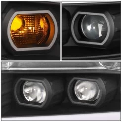 2019-2022 Chevrolet Silverado 1500 Quad-Projector Headlights W/ LED Bar - Black Housing Amber Side Marker -Professional Auto Parts Store 2019 2022 chevrolet silverado 1500 quad projector headlights w led bar black housing amber side marker 93
