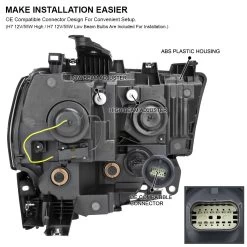 2019-2022 Ram 2500 3500 Dual Projector Headlight Sequential Signal LED Strip - Smoked -Professional Auto Parts Store 2019 2022 ram 2500 3500 dual projector headlight sequential signal led strip smoked 73