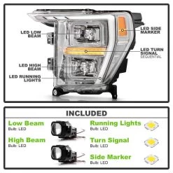 2021-2023 Ford F150 Chrome Full LED Projector Headlights W/ Sequential Signal -Professional Auto Parts Store 2021 2023 ford f150 chrome full led projector headlights w sequential signal 14
