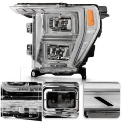 2021-2023 Ford F150 Chrome Full LED Projector Headlights W/ Sequential Signal -Professional Auto Parts Store 2021 2023 ford f150 chrome full led projector headlights w sequential signal 20