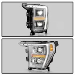2021-2023 Ford F150 Chrome Full LED Projector Headlights W/ Sequential Signal -Professional Auto Parts Store 2021 2023 ford f150 chrome full led projector headlights w sequential signal 23