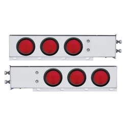 United Pacific® 22358 - 2" Bolt Pattern Spring Loaded Light Bar With Six 4" Lights And Grommets