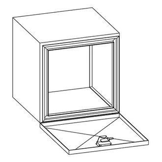 Merritt Aluminum® 290 - Single Door Underbody Tool Box With Diamond Plate Door 4 Merritt Aluminum® 290 - Single Door Underbody Tool Box With Diamond Plate Door - Image 2
