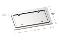 United Pacific® - Polished License Plate With Swing Plate -Professional Auto Parts Store 29113 2
