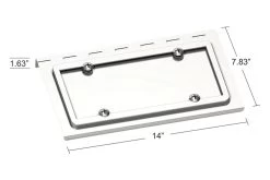 United Pacific® - Polished License Plate With Swing Plate -Professional Auto Parts Store 29136 2