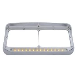 United Pacific® 32349 - 14 LED Rectangular Dual Headlight Bezel