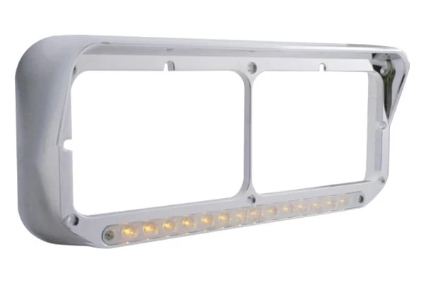 United Pacific® 32349 - 14 LED Rectangular Dual Headlight Bezel 4 United Pacific® 32349 - 14 LED Rectangular Dual Headlight Bezel - Image 2