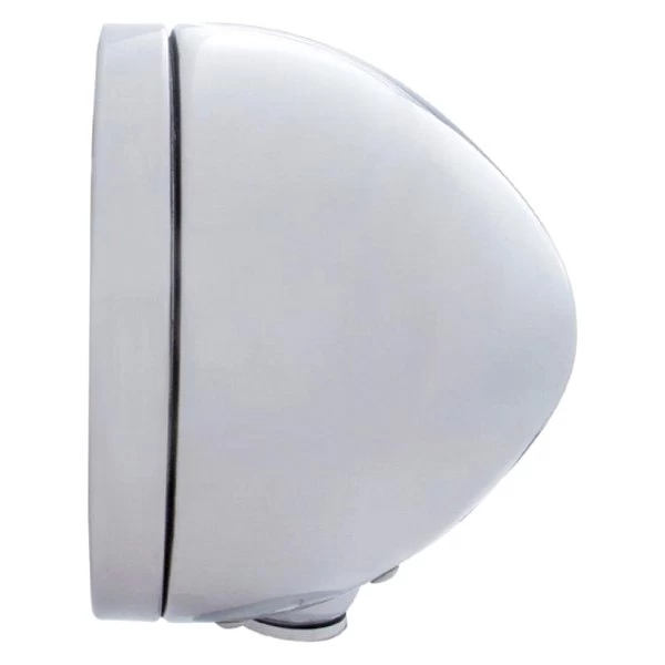 United Pacific® 32484 - 7" Round Chrome Classic Style Crystal Headlight With White LED Halo And Single Function Turn Signal Light 6 United Pacific® 32484 - 7" Round Chrome Classic Style Crystal Headlight With White LED Halo And Single Function Turn Signal Light - Image 4