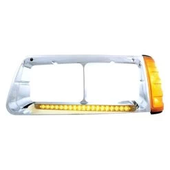United Pacific® 32493 - 19 LED Chrome Driver Side Headlight Bezel
