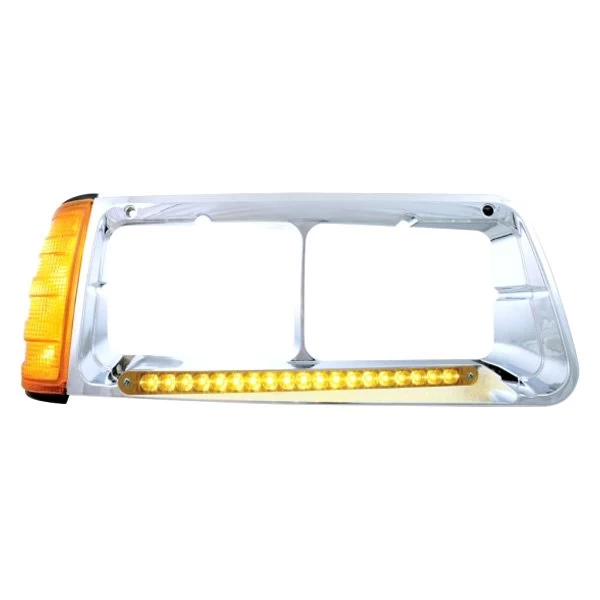 United Pacific® 32498 - 19 LED Chrome Passenger Side Headlight Bezel 3 United Pacific® 32498 - 19 LED Chrome Passenger Side Headlight Bezel