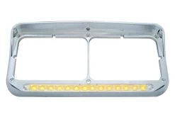 United Pacific® - Sequential LED Rectangular Dual Chrome Headlight Bezel 20 United Pacific® - Sequential LED Rectangular Dual Chrome Headlight Bezel -Professional Auto Parts Store 32501 2