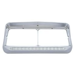 United Pacific® - Sequential LED Rectangular Dual Chrome Headlight Bezel 21 United Pacific® - Sequential LED Rectangular Dual Chrome Headlight Bezel -Professional Auto Parts Store 32503 2