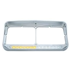 United Pacific® - Sequential LED Rectangular Dual Chrome Headlight Bezel 15 United Pacific® - Sequential LED Rectangular Dual Chrome Headlight Bezel -Professional Auto Parts Store 32503