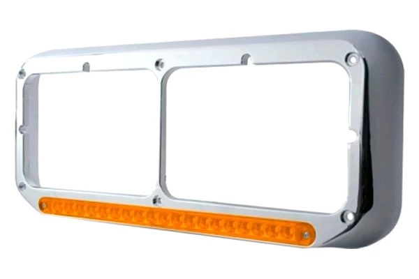 United Pacific® - Sequential LED Rectangular Dual Chrome Headlight Bezel 12 United Pacific® - Sequential LED Rectangular Dual Chrome Headlight Bezel - Image 10
