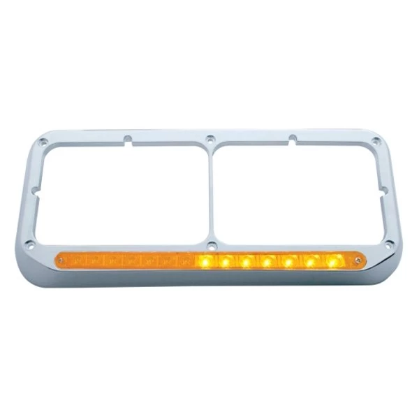 United Pacific® - Sequential LED Rectangular Dual Chrome Headlight Bezel 6 United Pacific® - Sequential LED Rectangular Dual Chrome Headlight Bezel - Image 4