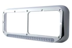 United Pacific® - Sequential LED Rectangular Dual Chrome Headlight Bezel 23 United Pacific® - Sequential LED Rectangular Dual Chrome Headlight Bezel -Professional Auto Parts Store 32505 2