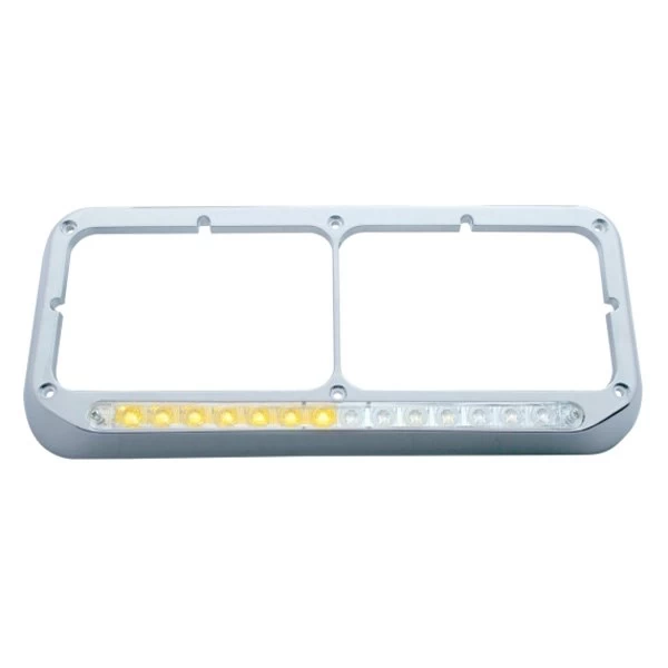 United Pacific® - Sequential LED Rectangular Dual Chrome Headlight Bezel 9 United Pacific® - Sequential LED Rectangular Dual Chrome Headlight Bezel - Image 7