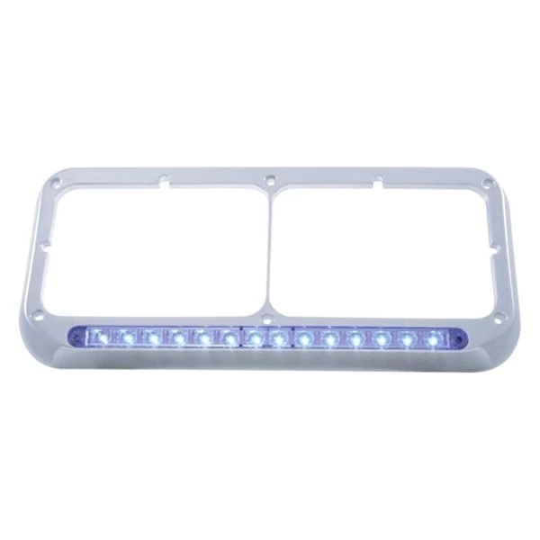 United Pacific® - 14 LED Rectangular Dual Headlight Bezel 6 United Pacific® - 14 LED Rectangular Dual Headlight Bezel - Image 4