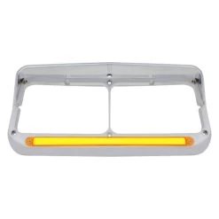 United Pacific® 32700 - 24 LED Rectangular Dual Chrome Headlight Bezel