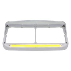 United Pacific® 32701 - 24 LED Rectangular Dual Chrome Headlight Bezel