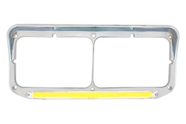 United Pacific® 32701 - 24 LED Rectangular Dual Chrome Headlight Bezel 5 United Pacific® 32701 - 24 LED Rectangular Dual Chrome Headlight Bezel - Image 3