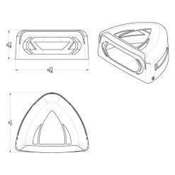 United Pacific® - Headlight Turn Signal Cover -Professional Auto Parts Store 34067 scheme