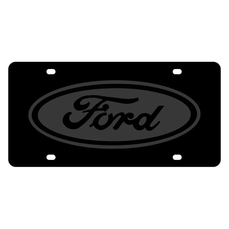 Eurosport Daytona® 3501-7 - Ford Motor Company Black License Plate With Black Ford Emblem 3 Eurosport Daytona® 3501-7 - Ford Motor Company Black License Plate With Black Ford Emblem