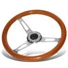 350mm Wood Grain Grip Vintage Steering Wheel 2-inch Deep Dish Stainless Steel Spokes -Professional Auto Parts Store 350mm wood grain grip vintage steering wheel 2 deep dish stainless steel spokes 71
