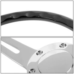 380mm Black Wood Grip Vintage Steering Wheel 2-inch Deep Dish Stainless Steel Spoke -Professional Auto Parts Store 380mm black wood grip vintage steering wheel 2 inch deep dish stainless steel spoke 46