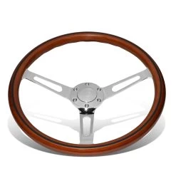 380mm Wood Grain Grip Vintage Steering Wheel 2-inch Deep Dish Stainless Steel Spoke 12 380mm Wood Grain Grip Vintage Steering Wheel 2-inch Deep Dish Stainless Steel Spoke -Professional Auto Parts Store 380mm wood grain grip vintage steering wheel 2 inch deep dish stainless steel spoke 32