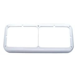 United Pacific® - Rectangular Dual Chrome Headlight Bezel -Professional Auto Parts Store 40978
