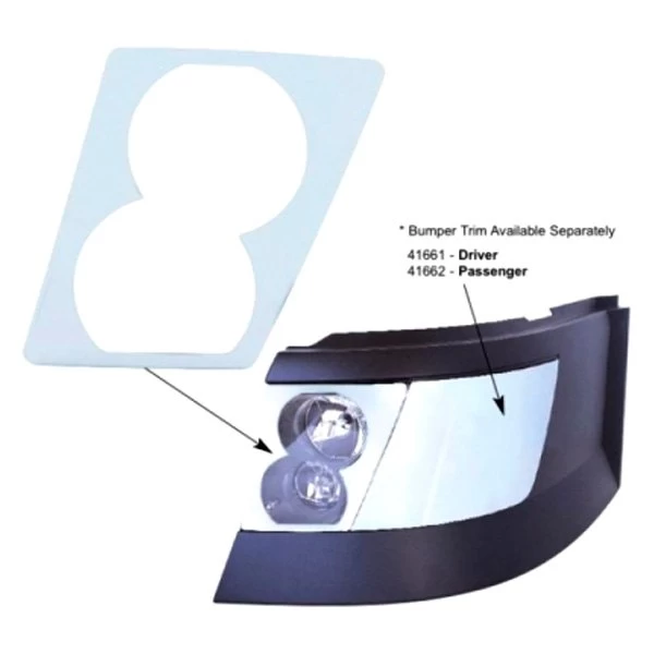 United Pacific® 41641 - Chrome Driver Side Daylight Running/Fog Light Cover 4 United Pacific® 41641 - Chrome Driver Side Daylight Running/Fog Light Cover - Image 2