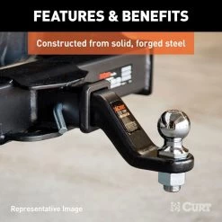 CURT® - Class 5 Commercial Duty Forged Ball Mount For 2-1/2" Receivers -Professional Auto Parts Store 45460 5