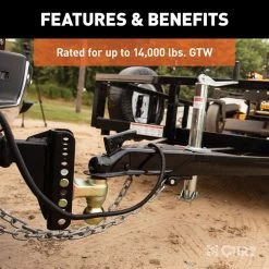 CURT® - Class 5 Channel-Style 6" Drop / 5-1/4" Rise Dual Ball Mount For 2" Receivers -Professional Auto Parts Store 45900 5 1