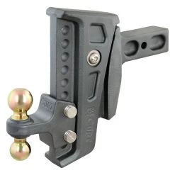 CURT® 45955 - Class 5 Rebellion XD Adjustable Cushion 8" Drop / 1" Rise Carbon Steel Ball Mount For 2-1/2" Receivers