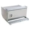 Merritt Aluminum® 494 - Single Door Side Storage Box With Diamond Plate Door And Steps -Professional Auto Parts Store 494