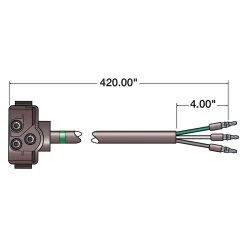 Truck-Lite® 51355 - 50 Series 416" Driver Side 2 Plug Turn Signal Wiring Harness -Professional Auto Parts Store 51355 4