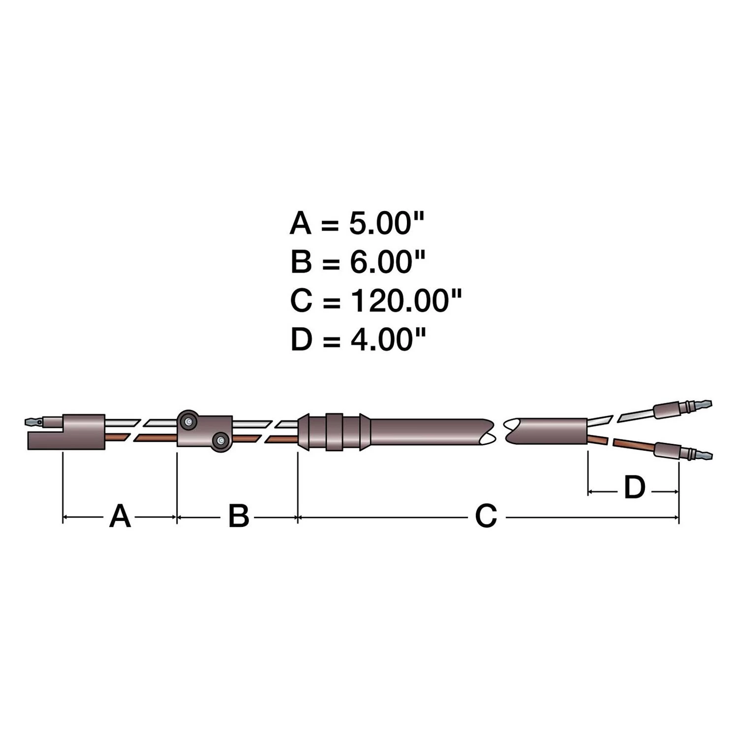 Truck-Lite® 51375 - 50 Series 116" 3 Plug Marker Clearance Wiring Harness 6 Truck-Lite® 51375 - 50 Series 116" 3 Plug Marker Clearance Wiring Harness - Image 4