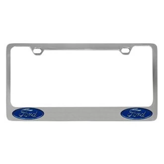 Eurosport Daytona® 5501LO-B - Ford Motor Company 2-Hole Chrome License Plate Frame With Ford Dual Emblems 3 Eurosport Daytona® 5501LO-B - Ford Motor Company 2-Hole Chrome License Plate Frame With Ford Dual Emblems