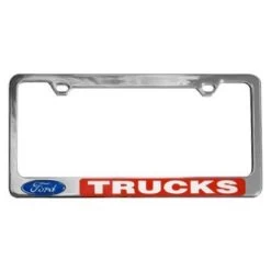 Eurosport Daytona® - Ford Motor Company 2-Hole Chrome License Plate Frame With Trucks Logo And Ford Emblem