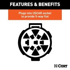 CURT® 56515 - T-Connector (5-Way Flat) 8 CURT® 56515 - T-Connector (5-Way Flat) -Professional Auto Parts Store 56515 3